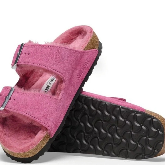 Birkenstock Arozina Pink Shearling - Picture 2 of 3
